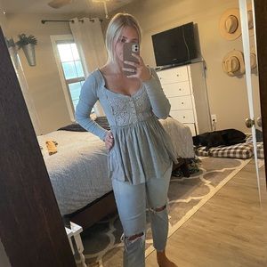 Free people long sleeve shirt